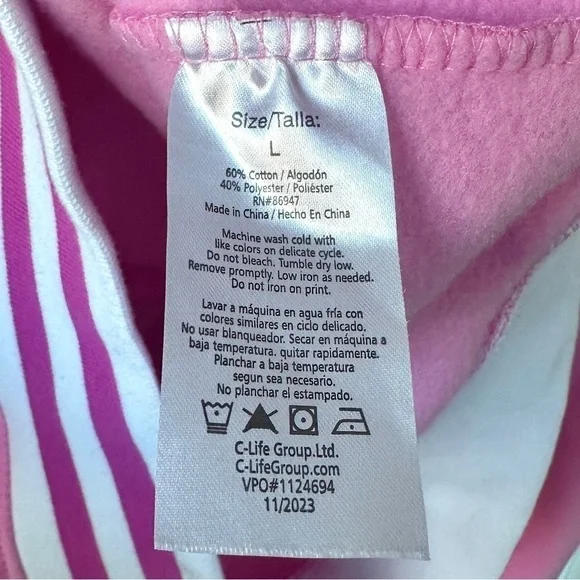 Barbie Three Quarter Zip Sweatshirt, Size L - Picture 7 of 7